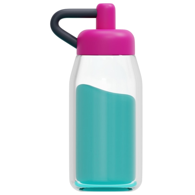 bottle 3d render icon illustration