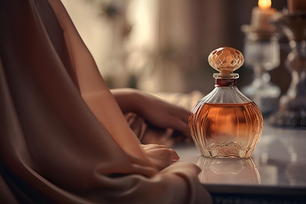 Bottle of Arabic oil perfume Generative AI 3