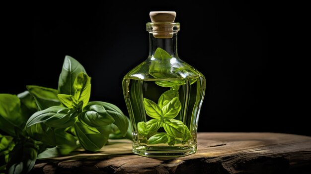 Bottle basil olive oil