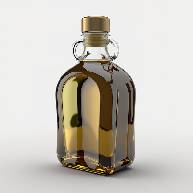 A bottle of beer is shown in this 3d image