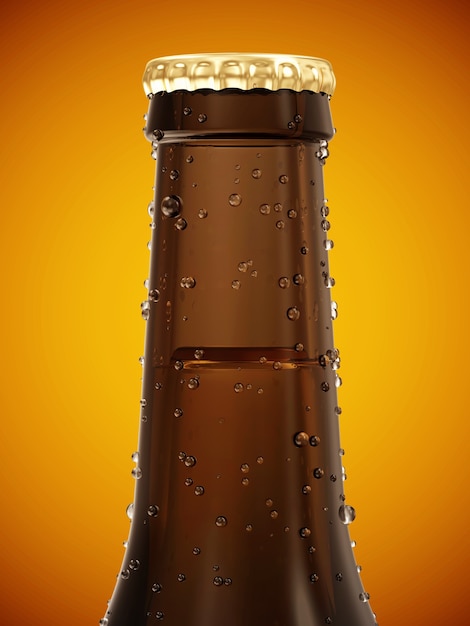 Bottle of beer isolated