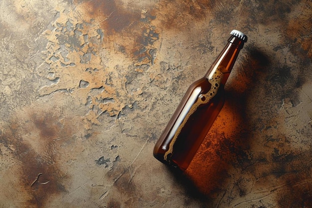 Photo a bottle of beer sitting on top of a table