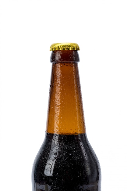 Bottle of beer on white background