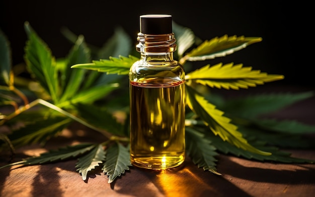 A bottle of cannabis oil AI