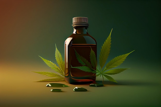 A bottle of cannabis oil