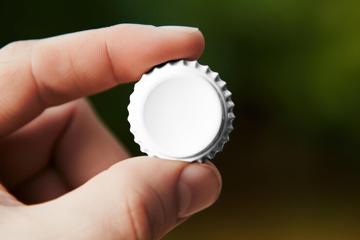 Photo bottle cap png mockup transparent design