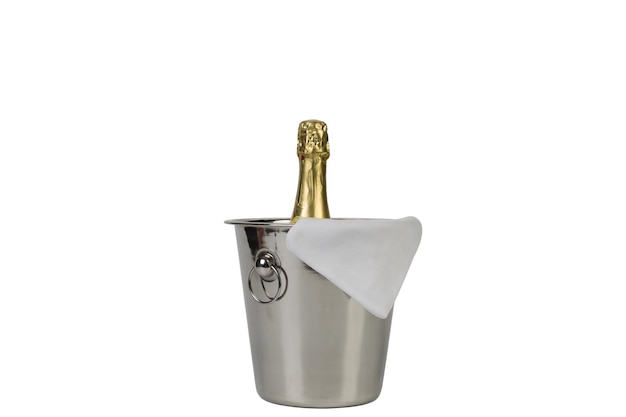 Bottle of champagne in bucket