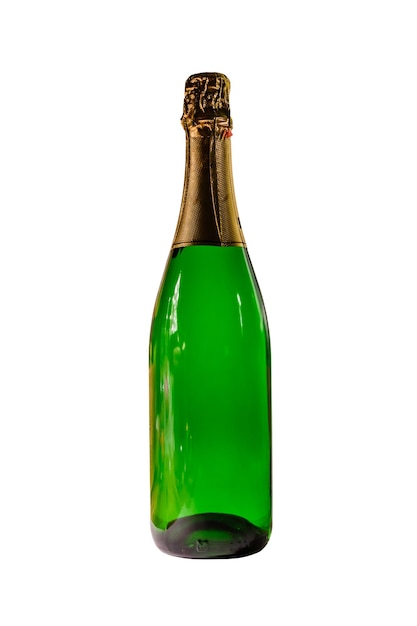 Bottle of the champagne isolated on white background