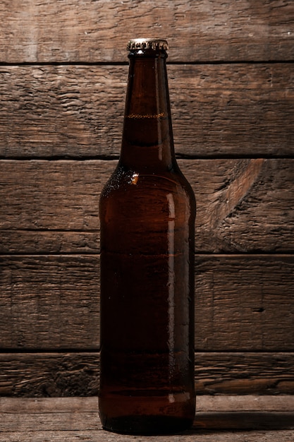 Photo bottle of cold beer