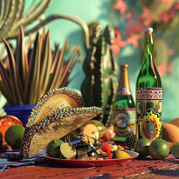 Photo a bottle of coronado sits next to a plate of fruit