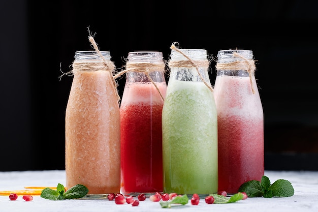 Bottle Healthy Fresh Fruit and Vegetable Smoothie