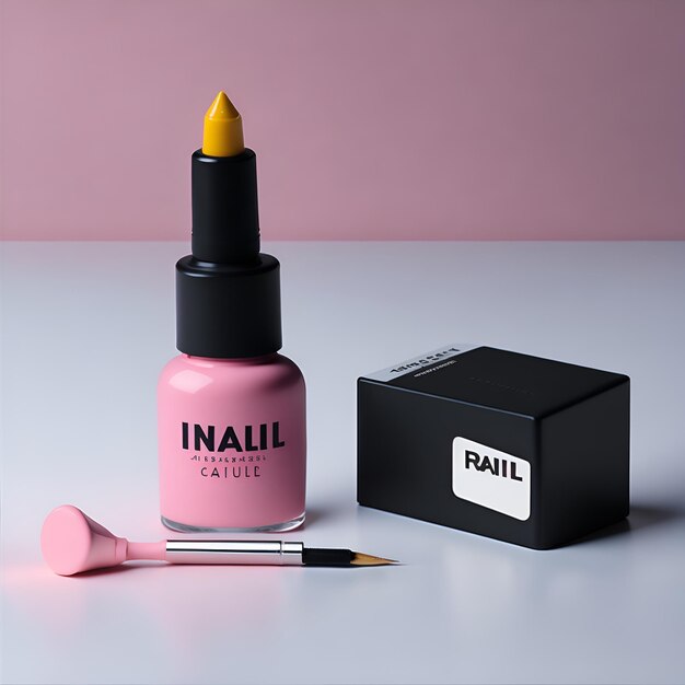 Photo a bottle of insolut nail polish sits next to a black box.