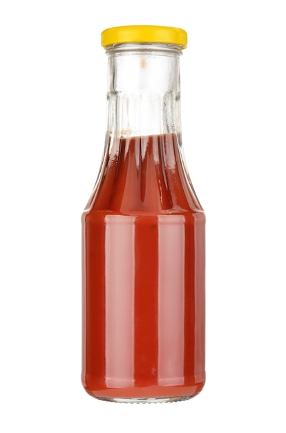 bottle of ketchup isolated on white background