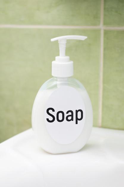 bottle of liquid antibacterial soap