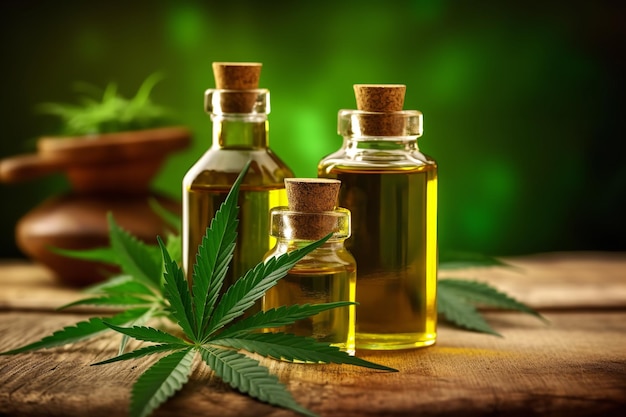 bottle of medical cbd oil cannabis treatment