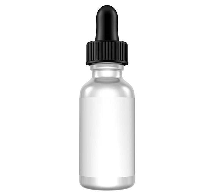 Photo a bottle of medicine with a black cap
