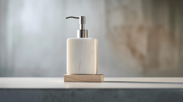 bottle mockup for bathing products in bathroom