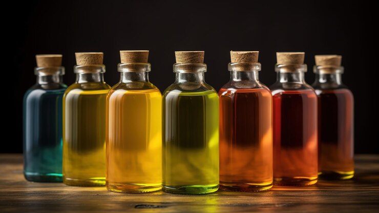 Bottle of natural cosmetic oil for body and skin care Generative Ai