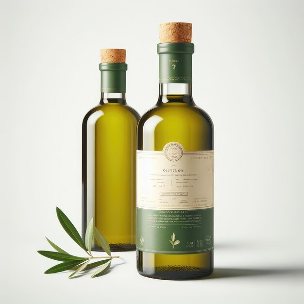 bottle of oil with rosemary on wooden table