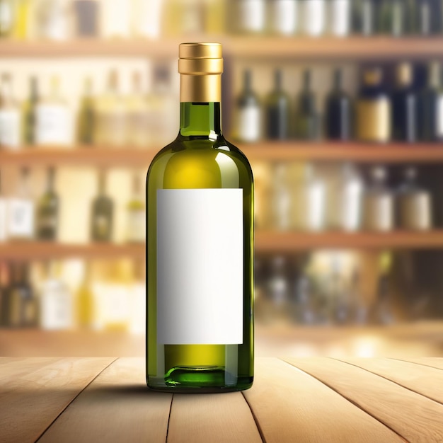 Photo bottle of olive oil blank empty generic product packaging mockup