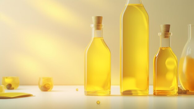 A bottle of olive oil next to a bottle of olive oil.