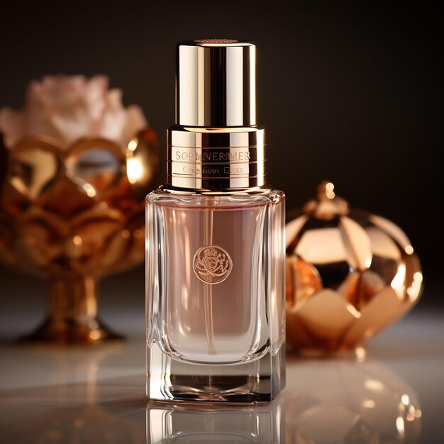 a bottle of perfume that says " perfume " on the bottom.