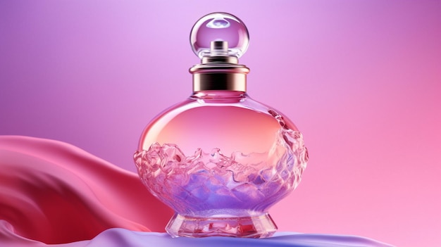 ピンクと紫の香水瓶