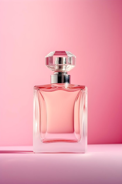 Photo a bottle of perfume with a silver cap on the top