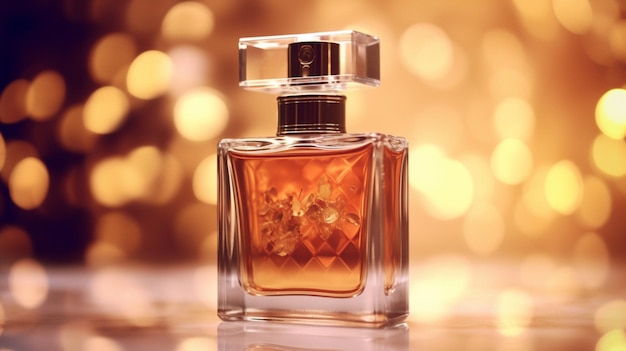A bottle of perfume with the word perfume on it Generative AI