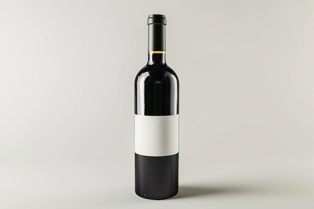 a bottle of red wine on a white background