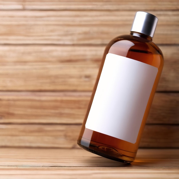 Bottle of shampoo body wash or similar liquid blank generic empty product packaging mockup