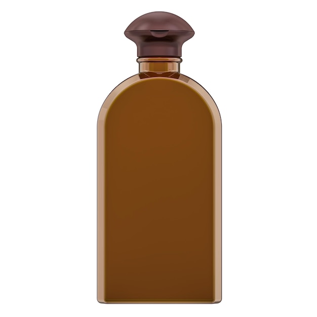 Bottle of shampoo front view 3D rendering