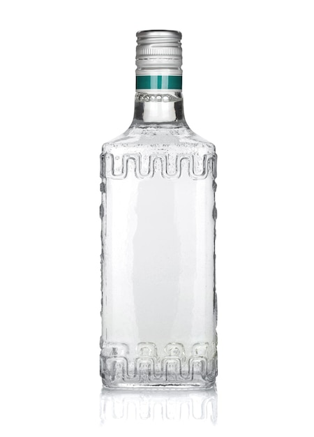 Bottle of silver tequila