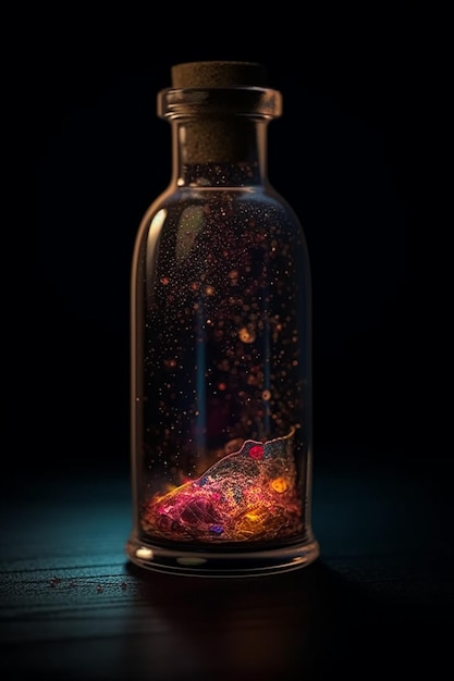 A bottle of stars is filled with stars