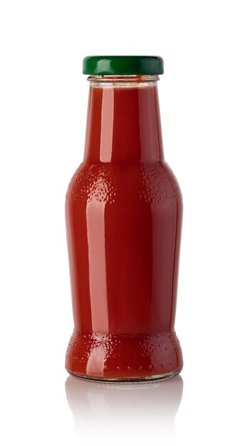 Photo bottle of tomato juice