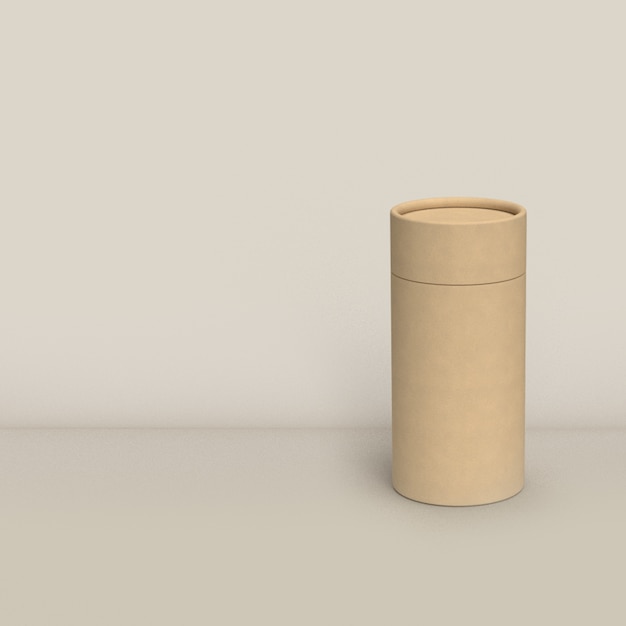 Bottle Tumbler Packaging on beige background