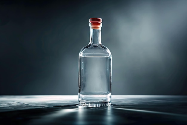 Bottle of vodka isolated