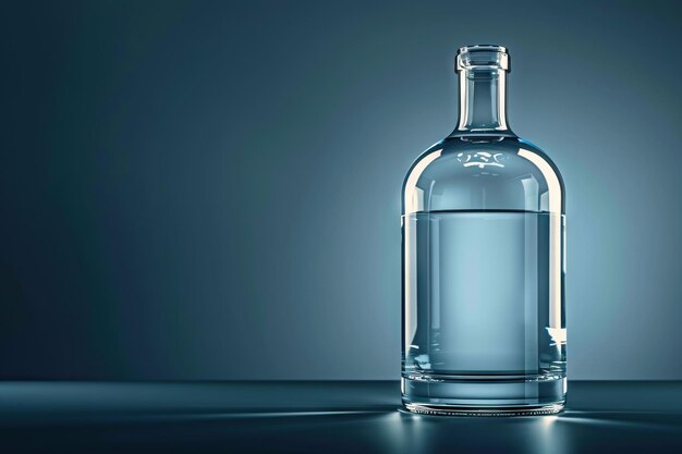 Bottle of vodka isolated