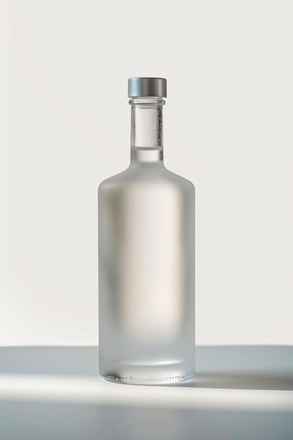 a bottle of vodka sitting on top of a table