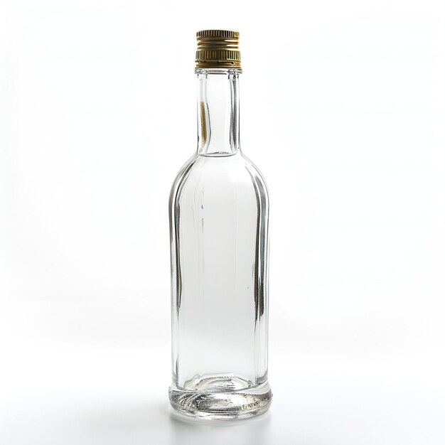 Photo bottle of vodka on a white background isolated object