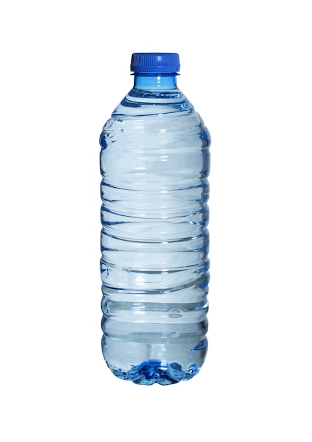 Bottle of water isolated on a white surface