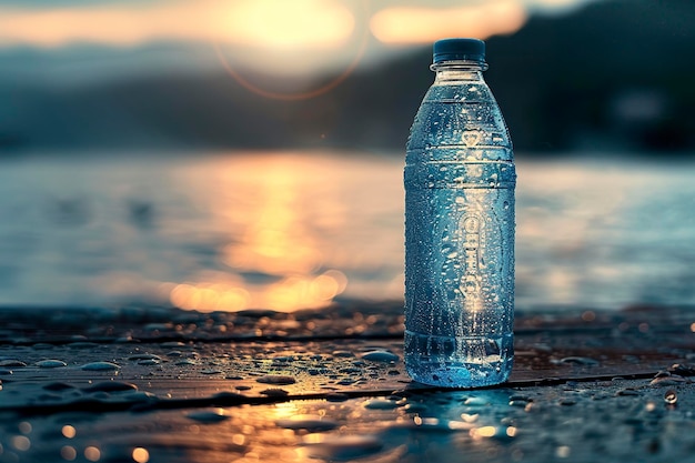 Bottle of Water on Table