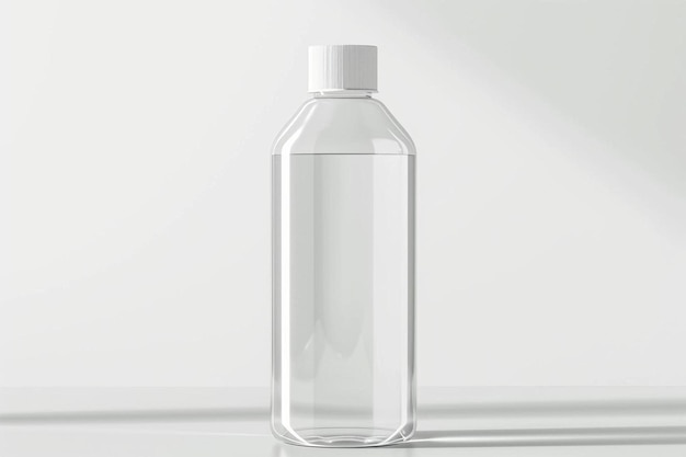 Photo a bottle of water on a white surface