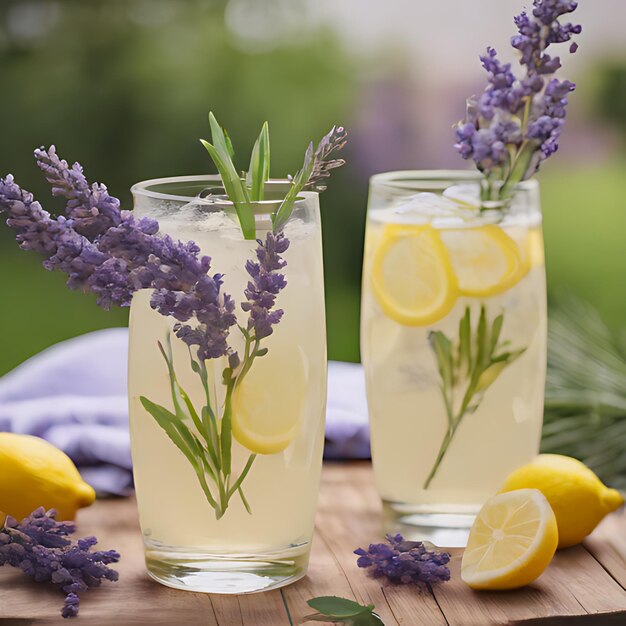 Foto una bottiglia d'acqua con limoni e limoni