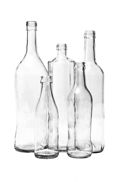 Foto bottiglia su sfondo bianco