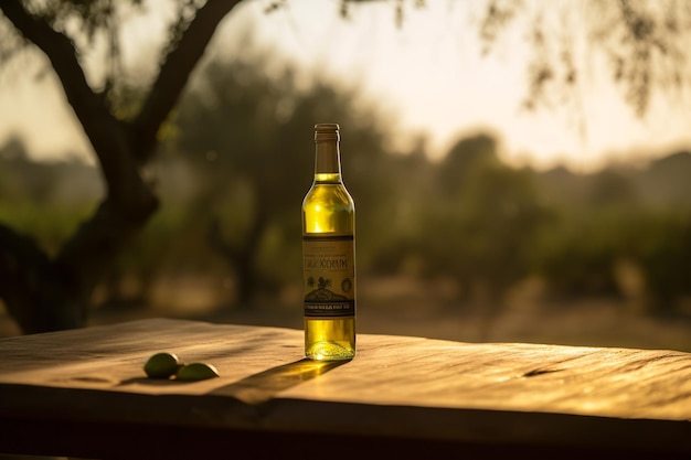 Foto una bottiglia di vino della regione provenzale