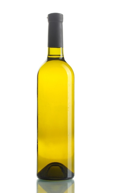 bottle of wine isolated on white