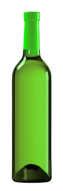 Photo bottle of wine isolated