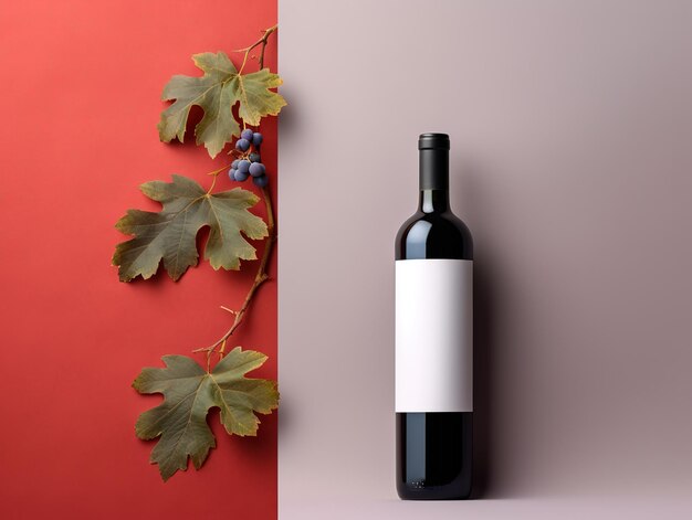 Bottle of wine mock up