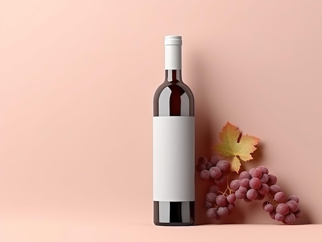 Bottle of wine mock up